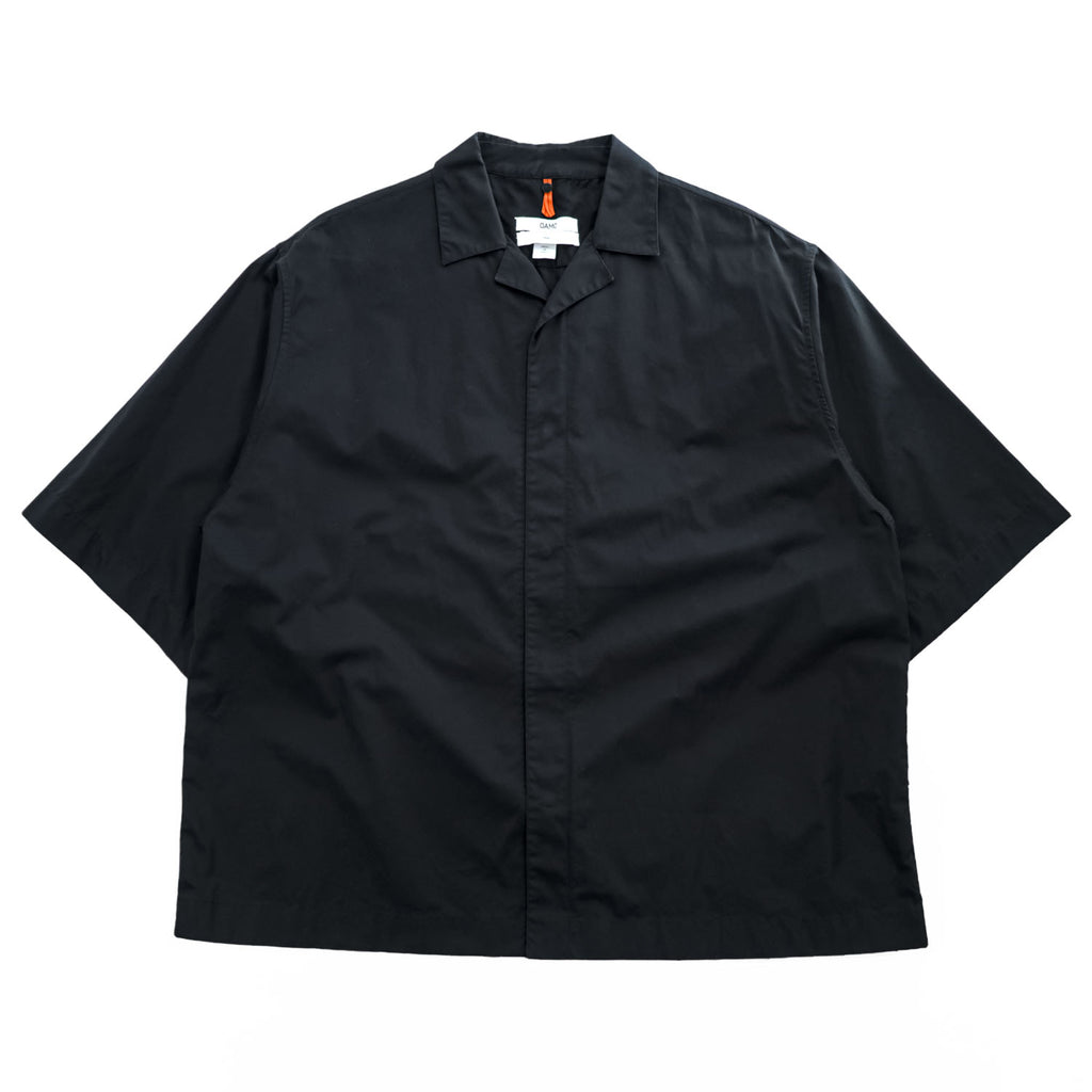 OAMC Black Cotton Short Sleeve Shirt Hidden Placket Boxy Fit Size S Made in Italy OAMO600468