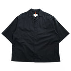 OAMC Black Cotton Short Sleeve Shirt Hidden Placket Boxy Fit Size S Made in Italy OAMO600468
