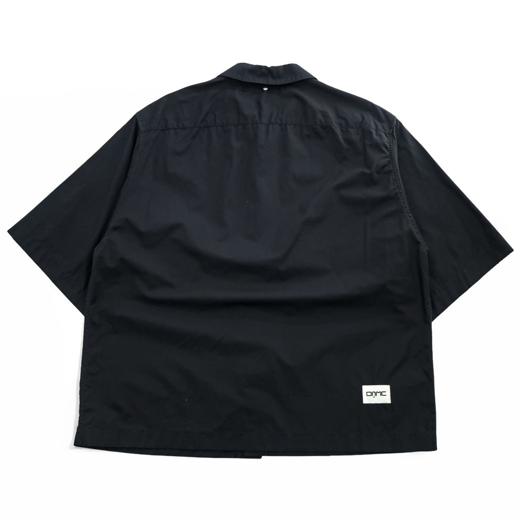 OAMC Black Cotton Short Sleeve Shirt Hidden Placket Boxy Fit Size S Made in Italy OAMO600468