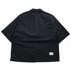 OAMC Black Cotton Short Sleeve Shirt Hidden Placket Boxy Fit Size S Made in Italy OAMO600468