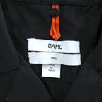 OAMC Black Cotton Short Sleeve Shirt Hidden Placket Boxy Fit Size S Made in Italy OAMO600468