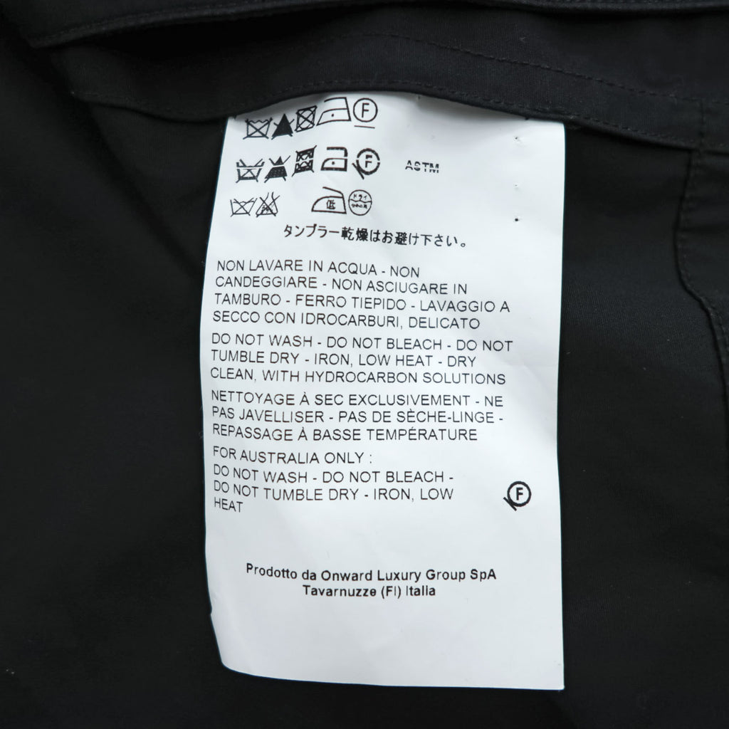 OAMC Black Cotton Short Sleeve Shirt Hidden Placket Boxy Fit Size S Made in Italy OAMO600468
