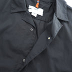 OAMC Black Cotton Short Sleeve Shirt Hidden Placket Boxy Fit Size S Made in Italy OAMO600468