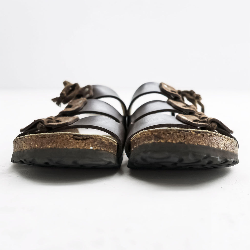 BIRKENSTOCK German-made sandals, US size 9, brown, LUCCA