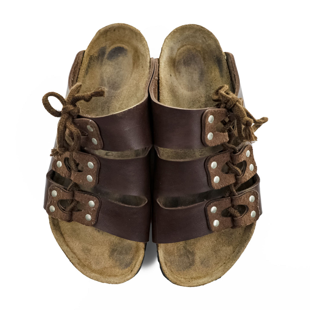 BIRKENSTOCK German-made sandals, US size 9, brown, LUCCA