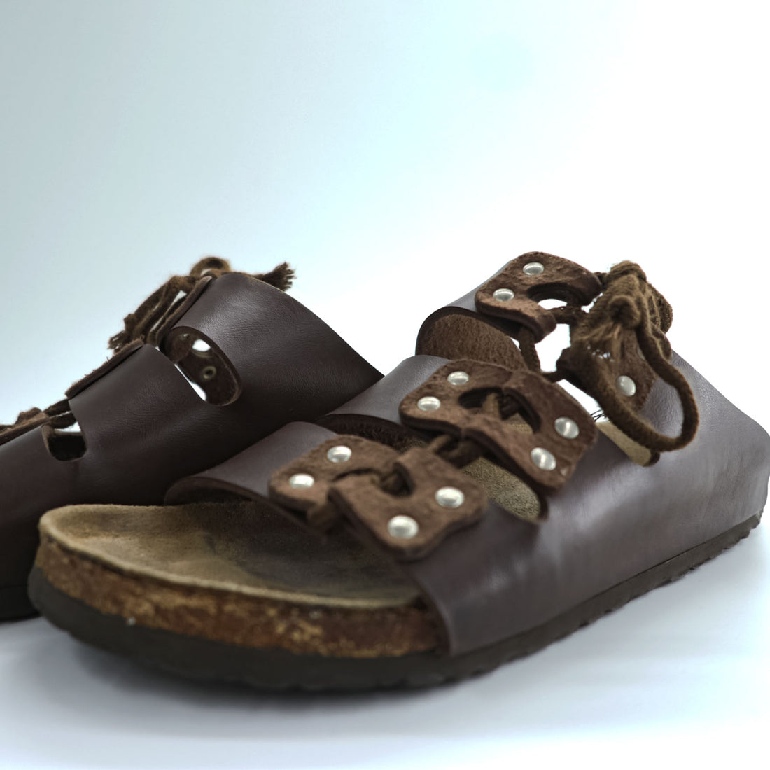 BIRKENSTOCK German-made sandals, US size 9, brown, LUCCA