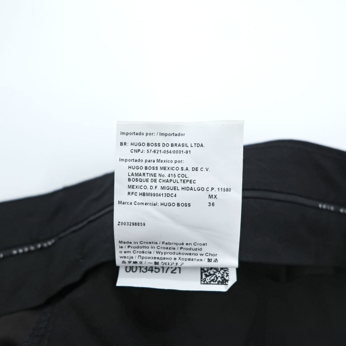 HUGO BOSS センタープレス スラックス ドレスパンツ XL ブラック クロアチア製
