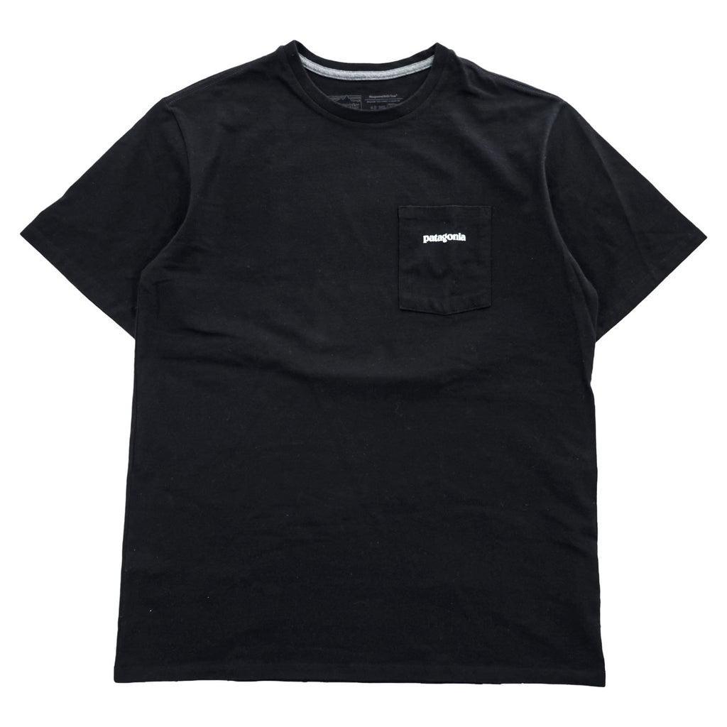 Patagonia P-6ロゴ ポケット Tシャツ S ブラック バックプリント レスポンシビリティー 38512