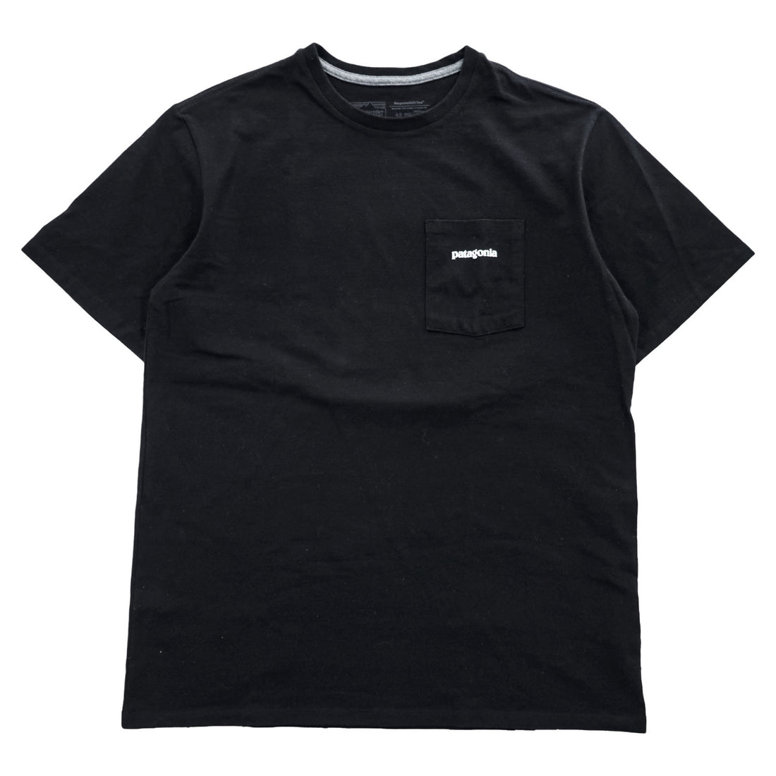 Patagonia P-6ロゴ ポケット Tシャツ S ブラック バックプリント レスポンシビリティー 38512