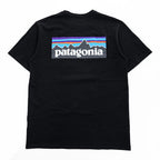 Patagonia P-6ロゴ ポケット Tシャツ S ブラック バックプリント レスポンシビリティー 38512