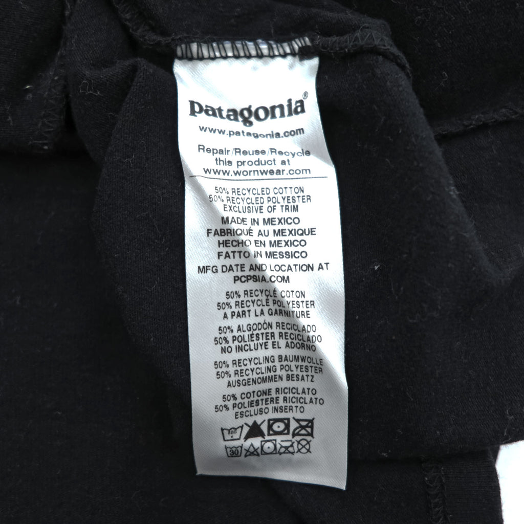 Patagonia P-6ロゴ ポケット Tシャツ S ブラック バックプリント レスポンシビリティー 38512