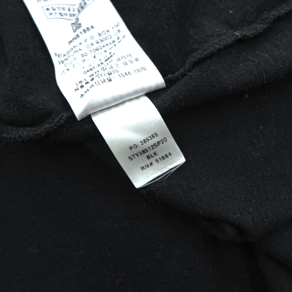 Patagonia P-6ロゴ ポケット Tシャツ S ブラック バックプリント レスポンシビリティー 38512