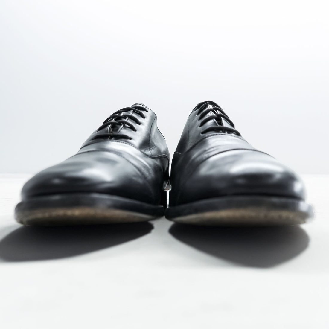 Alison Brothers Black Leather Cap Toe Oxford Dress Shoes Goodyear Welted Size 9