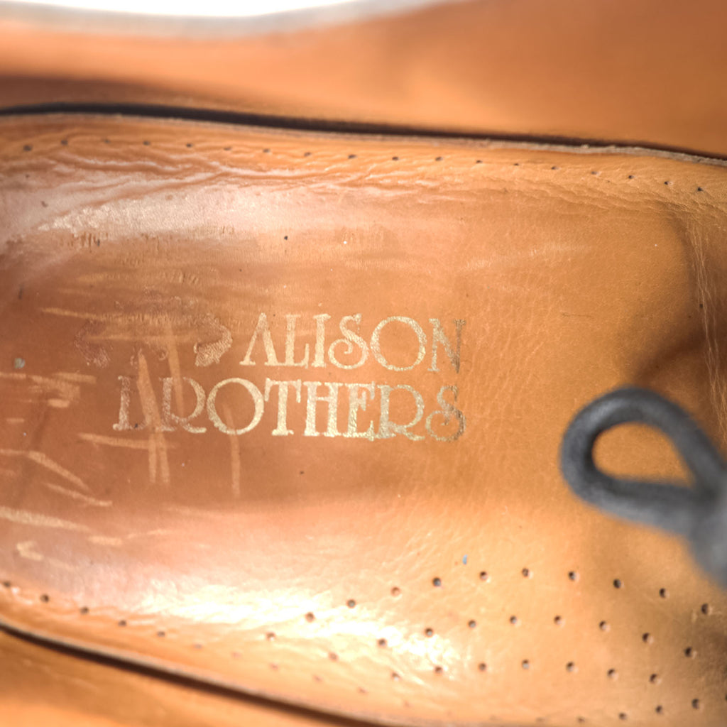 Alison Brothers Black Leather Cap Toe Oxford Dress Shoes Goodyear Welted Size 9