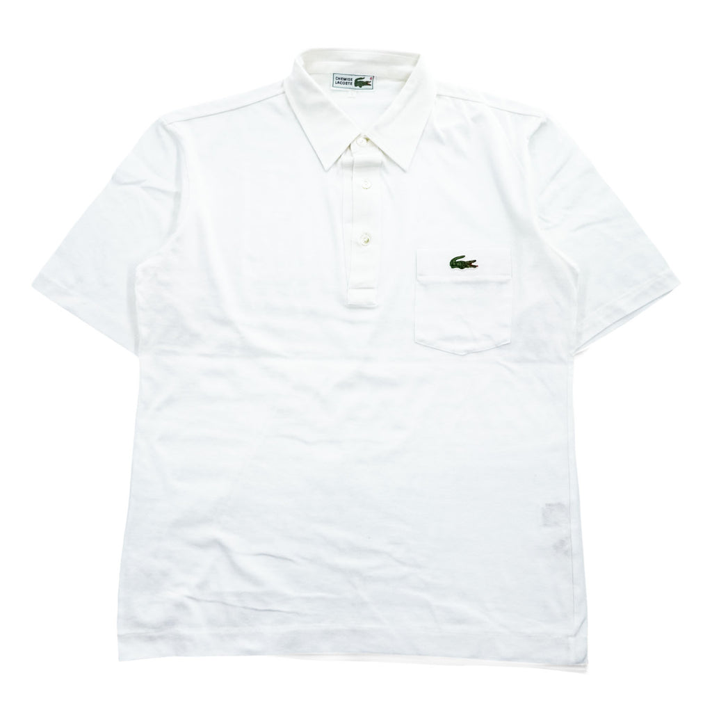 CHEMISE LACOSTE 90年代 ヴィンテージ ポロシャツ M ホワイト ワニロゴ コットン