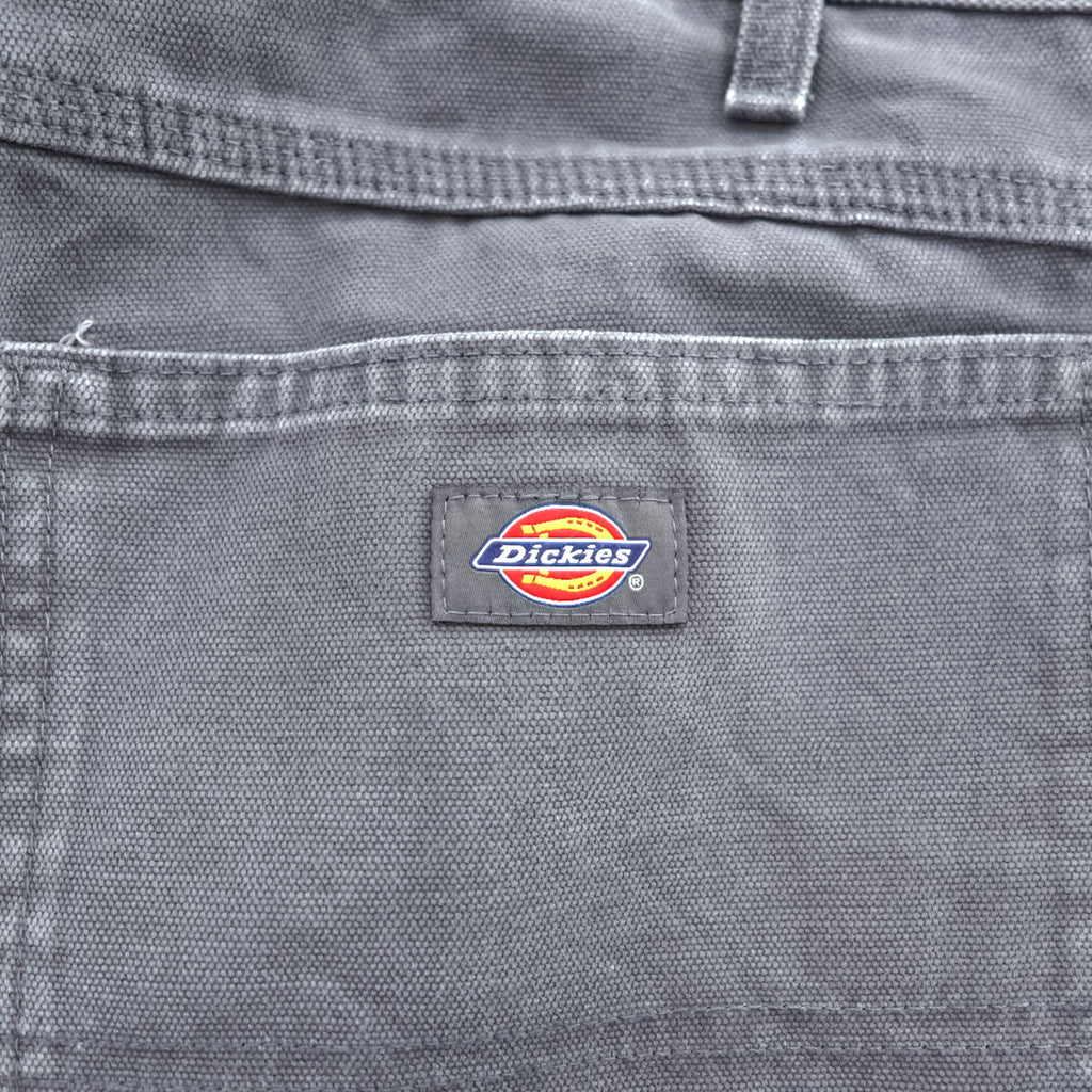Dickies ダック ワークパンツ ペインターパンツ L グレー フェード キャンバス DU336RSLC