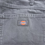 Dickies ダック ワークパンツ ペインターパンツ L グレー フェード キャンバス DU336RSLC