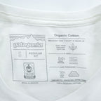 Patagonia P-6 Logo Organic Cotton T-Shirt S White Back Print Crew Neck Regular Fit 38587