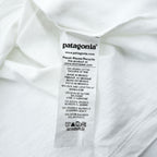 Patagonia P-6 Logo Organic Cotton T-Shirt S White Back Print Crew Neck Regular Fit 38587