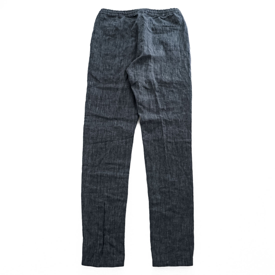 EMPORIO ARMANI リネン イージーパンツ スリム スラックス XL グレー 麻100% ブルガリア製 未使用品 51P89S / 51S19