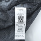 EMPORIO ARMANI リネン イージーパンツ スリム スラックス XL グレー 麻100% ブルガリア製 未使用品 51P89S / 51S19