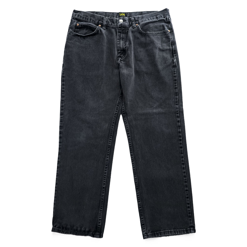 Lee ブラックデニムパンツ ジーンズ XL ブラック フェード RELAXED FIT ジッパーフライ 2055508