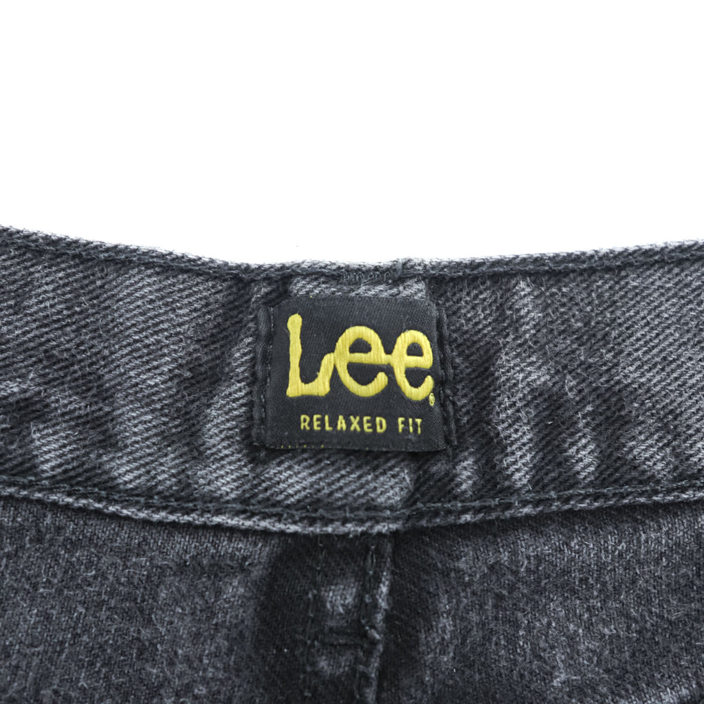 Lee ブラックデニムパンツ ジーンズ XL ブラック フェード RELAXED FIT ジッパーフライ 2055508