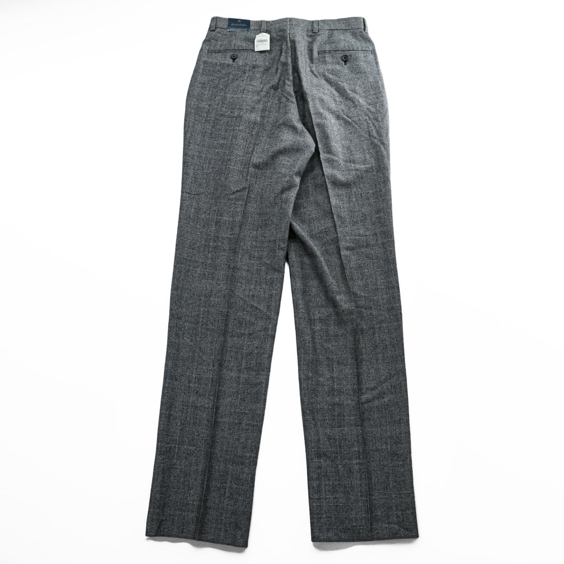 Brooks Brothers イタリア製 グレンチェック スラックス パンツ L グレー 千鳥格子 2タック プリーツ 未使用品 グレンチェック SUPER 110'S