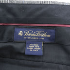 Brooks Brothers イタリア製 グレンチェック スラックス パンツ L グレー 千鳥格子 2タック プリーツ 未使用品 グレンチェック SUPER 110'S