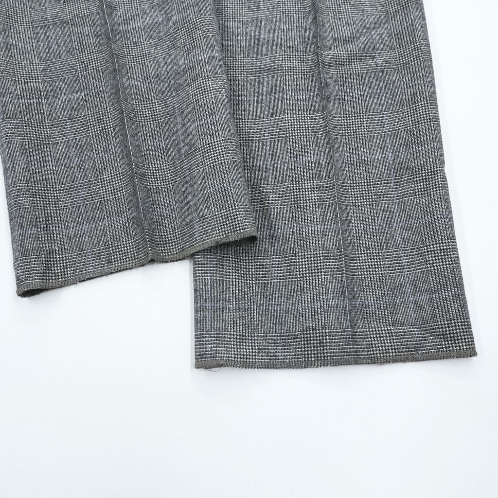 Brooks Brothers イタリア製 グレンチェック スラックス パンツ L グレー 千鳥格子 2タック プリーツ 未使用品 グレンチェック SUPER 110'S