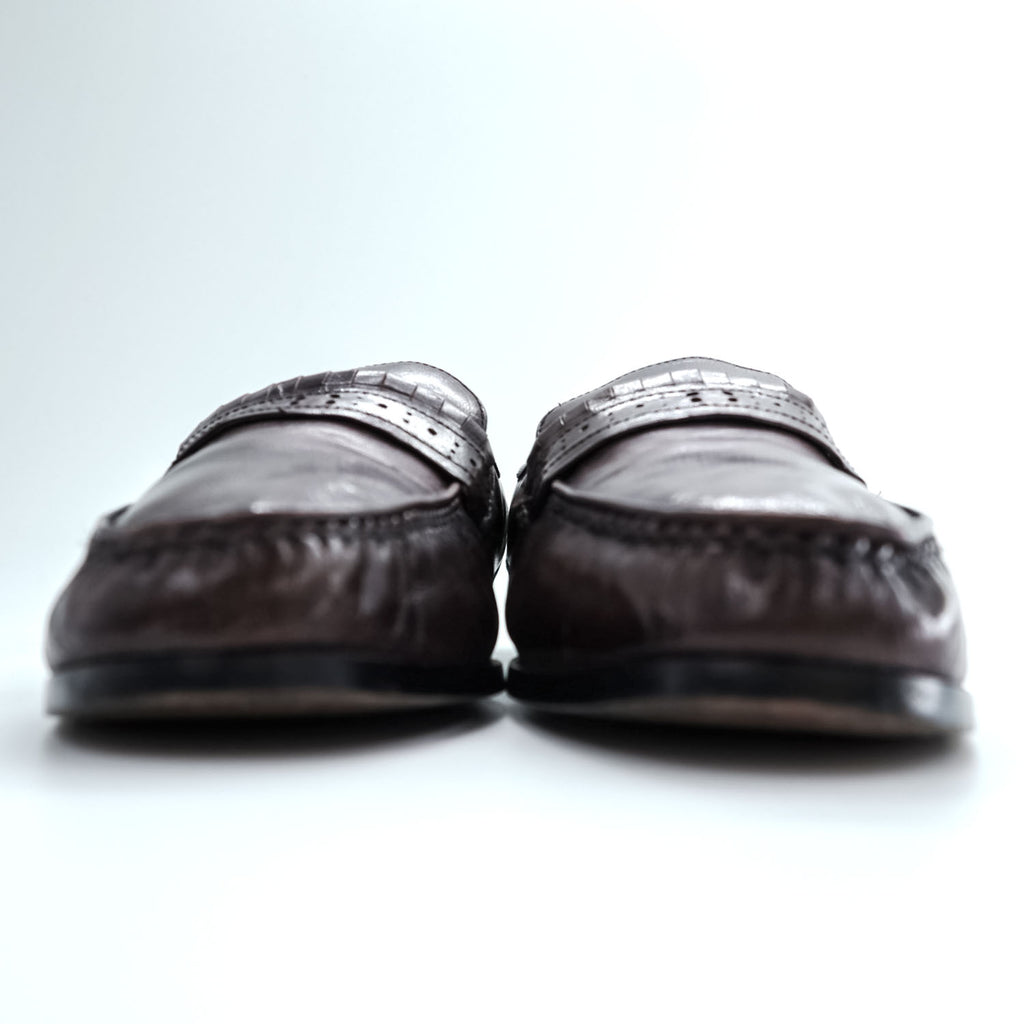 Botany 500 Vintage 90s Oxblood Burgundy Leather Kiltie Loafers Dress Shoes US 10 Wide Vintage