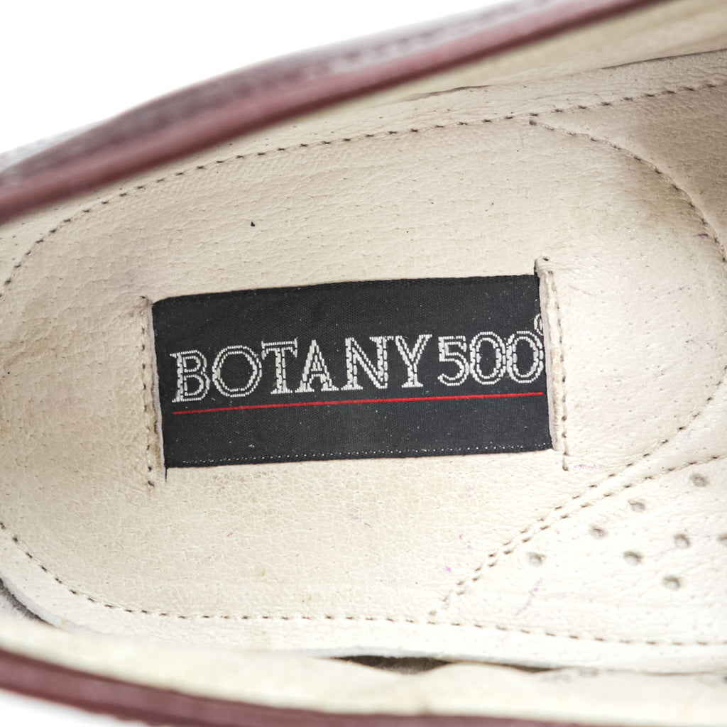 Botany 500 Vintage 90s Oxblood Burgundy Leather Kiltie Loafers Dress Shoes US 10 Wide Vintage