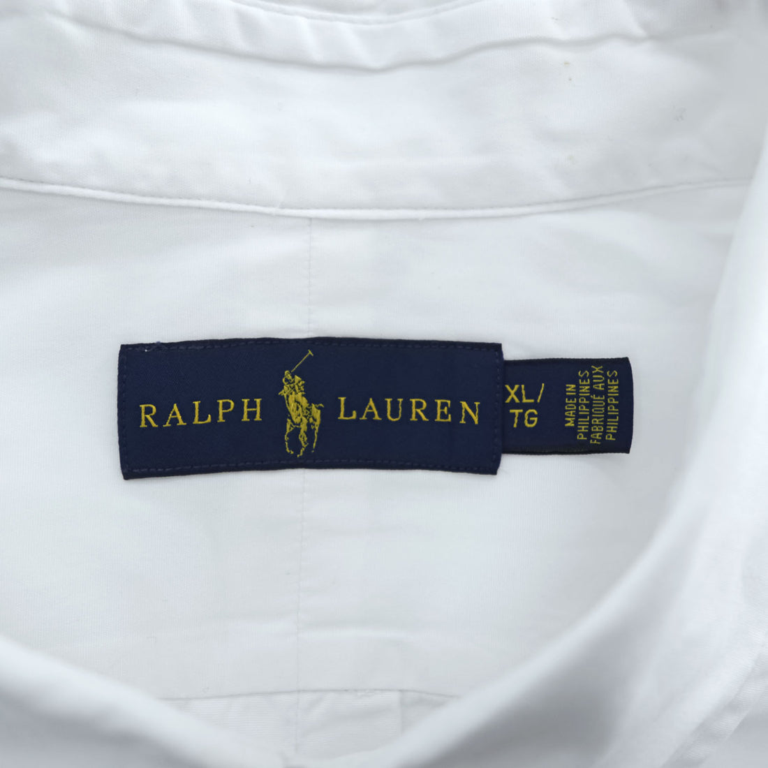 Ralph Lauren 長袖 ボタンダウン ブロードシャツ XL ホワイト スモールポニー ロゴ 刺繍