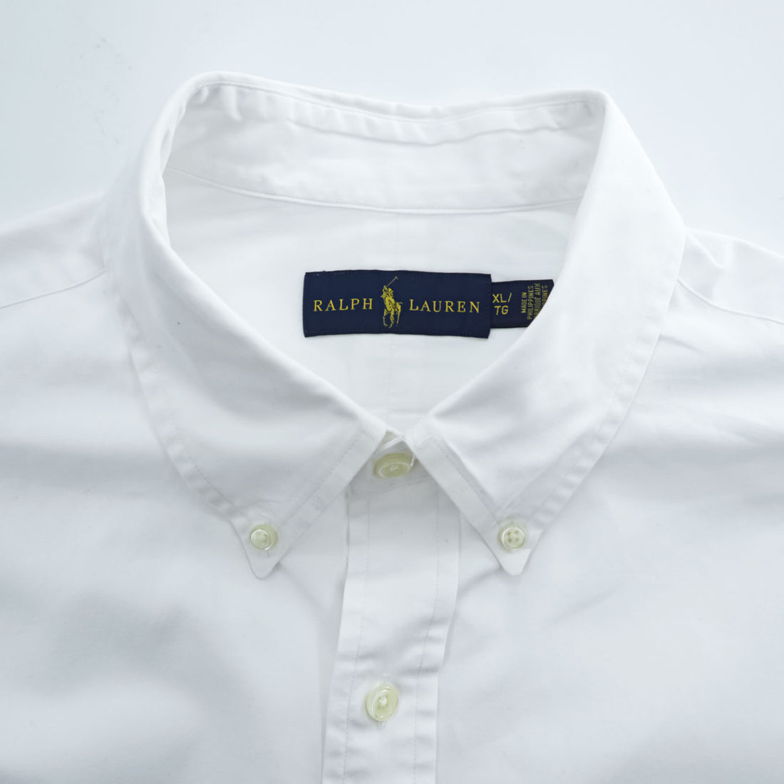 Ralph Lauren 長袖 ボタンダウン ブロードシャツ XL ホワイト スモールポニー ロゴ 刺繍