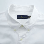 Ralph Lauren 長袖 ボタンダウン ブロードシャツ XL ホワイト スモールポニー ロゴ 刺繍
