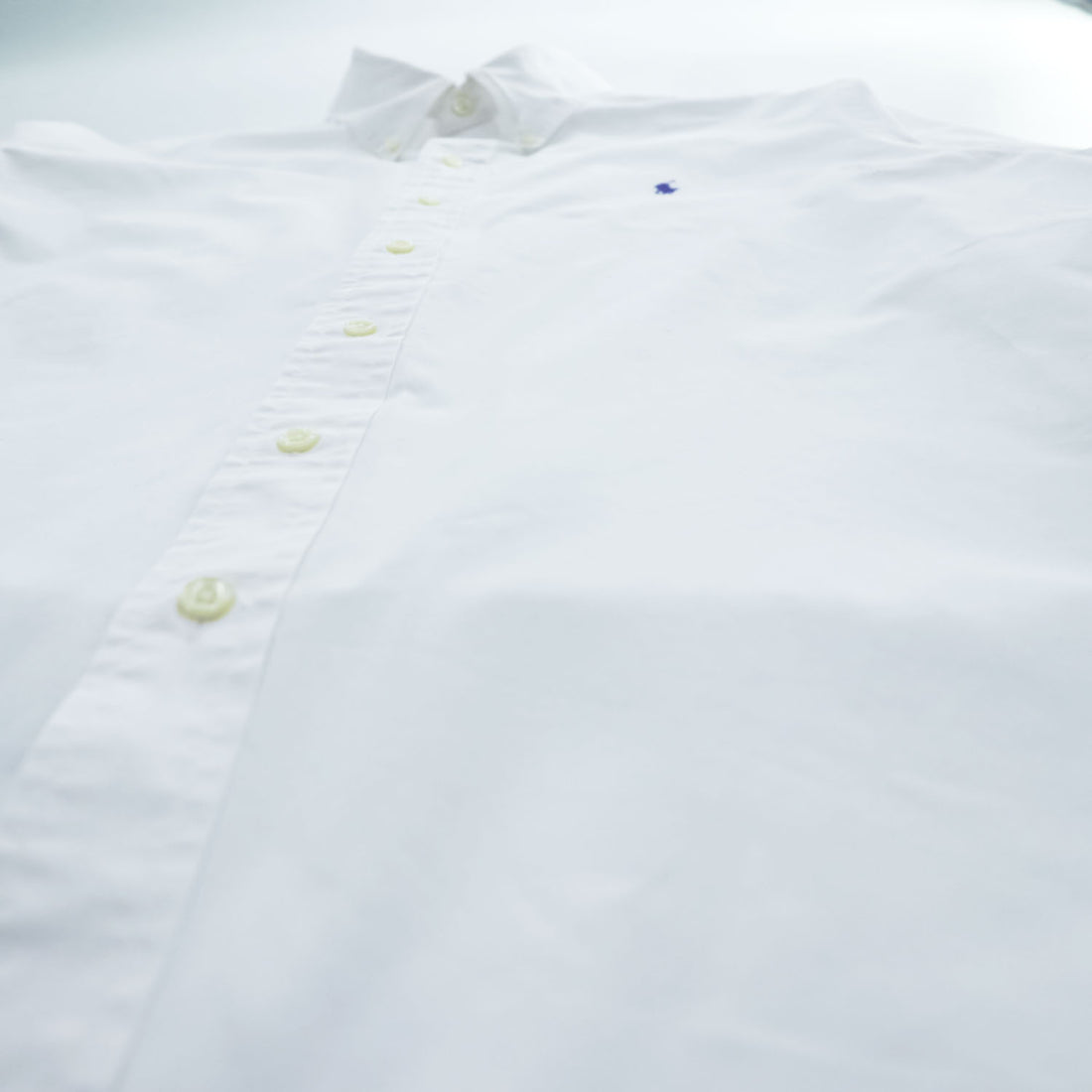 Ralph Lauren 長袖 ボタンダウン ブロードシャツ XL ホワイト スモールポニー ロゴ 刺繍