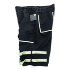 Marithe Francois Girbaud Taped Para Shuttle Shorts Black Leaf Green Shuttle Tape Baggy Cargo Y2K Size 42