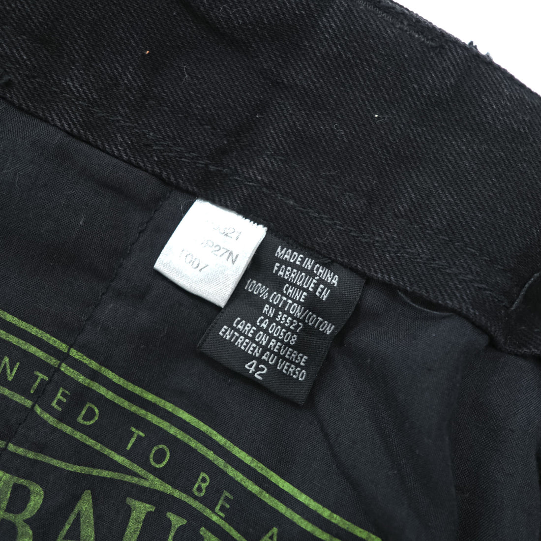 Marithe Francois Girbaud Taped Para Shuttle Shorts Black Leaf Green Shuttle Tape Baggy Cargo Y2K Size 42