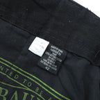 Marithe Francois Girbaud Taped Para Shuttle Shorts Black Leaf Green Shuttle Tape Baggy Cargo Y2K Size 42