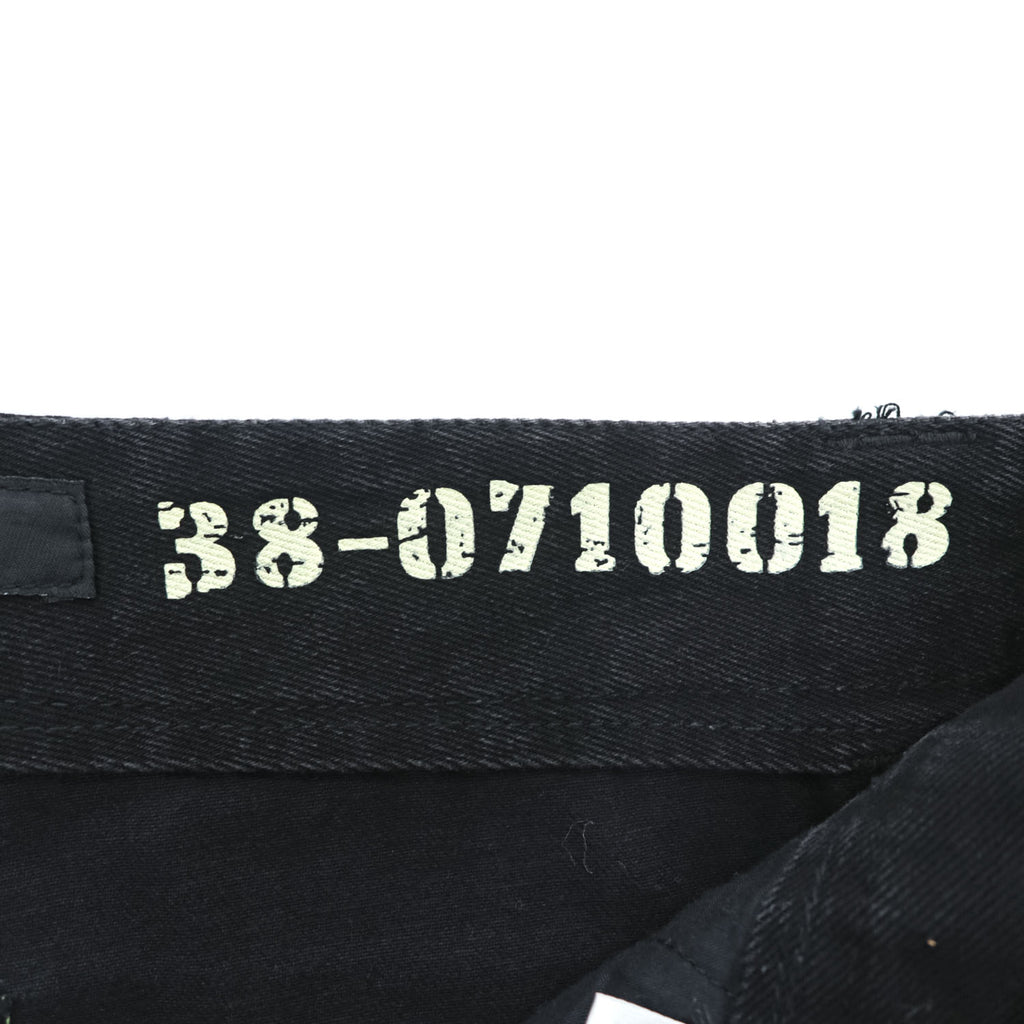 Marithe Francois Girbaud Taped Para Shuttle Shorts Black Leaf Green Shuttle Tape Baggy Cargo Y2K Size 42