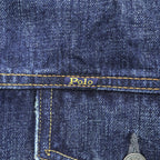 Polo Ralph Lauren Denim Trucker Jacket Indigo Blue Made in Mexico Authentic Denim XL