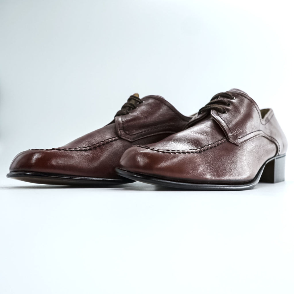 Peldir by Pellet France Burgundy Leather U Tip Derby Shoes 8.5 Vintage