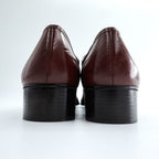 Peldir by Pellet France Burgundy Leather U Tip Derby Shoes 8.5 Vintage