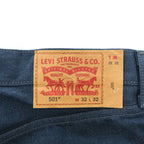 Levi's 501 White Oak Cone Denim Jeans Dark Indigo Straight Fit Button Fly W32 L32