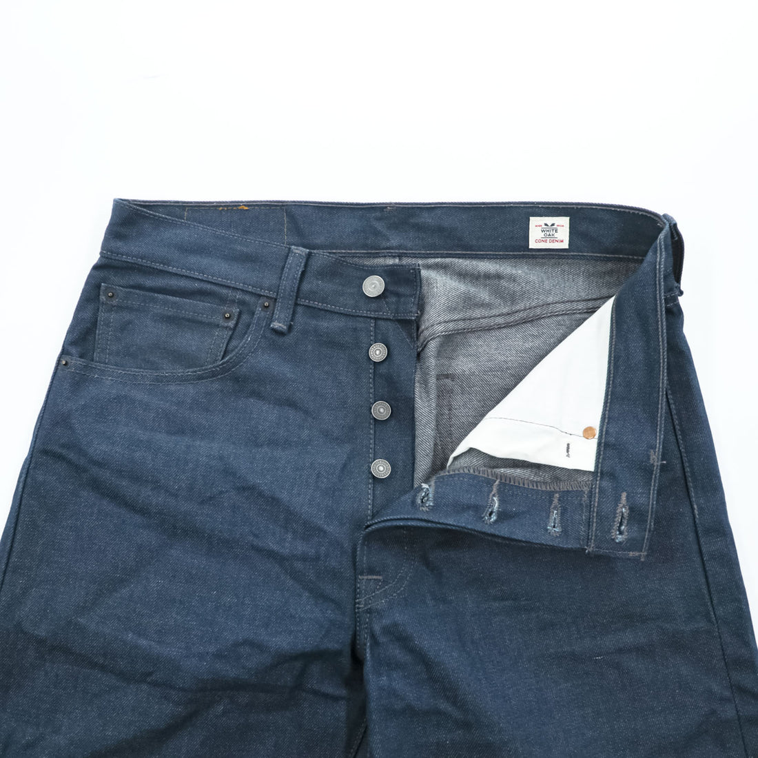 Levi's 501 White Oak Cone Denim Jeans Dark Indigo Straight Fit Button Fly W32 L32