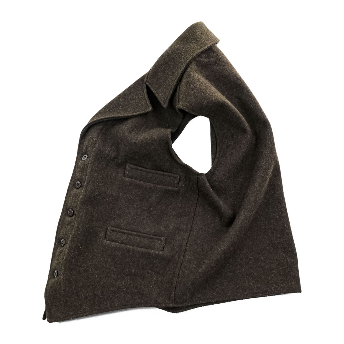 Filson Genuine Garments Western Wool Vest Dark Brown USA Made Mens XL 100% Wool Vintage Lapel 4 Pocket