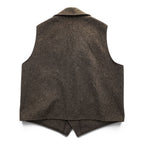 Filson Genuine Garments Western Wool Vest Dark Brown USA Made Mens XL 100% Wool Vintage Lapel 4 Pocket