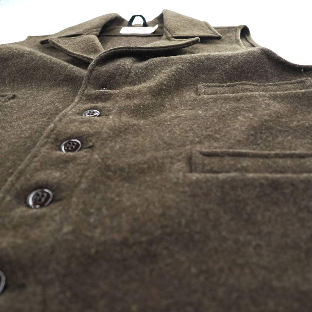 Filson Genuine Garments Western Wool Vest Dark Brown USA Made Mens XL 100% Wool Vintage Lapel 4 Pocket