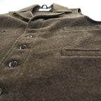 Filson Genuine Garments Western Wool Vest Dark Brown USA Made Mens XL 100% Wool Vintage Lapel 4 Pocket