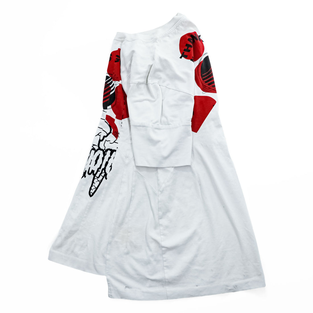 STELLA McCARTNEY Tシャツ ミニワンピース L ホワイト THANKS GIRLS 両面プリント Maxi T-Shirt ポルトガル製